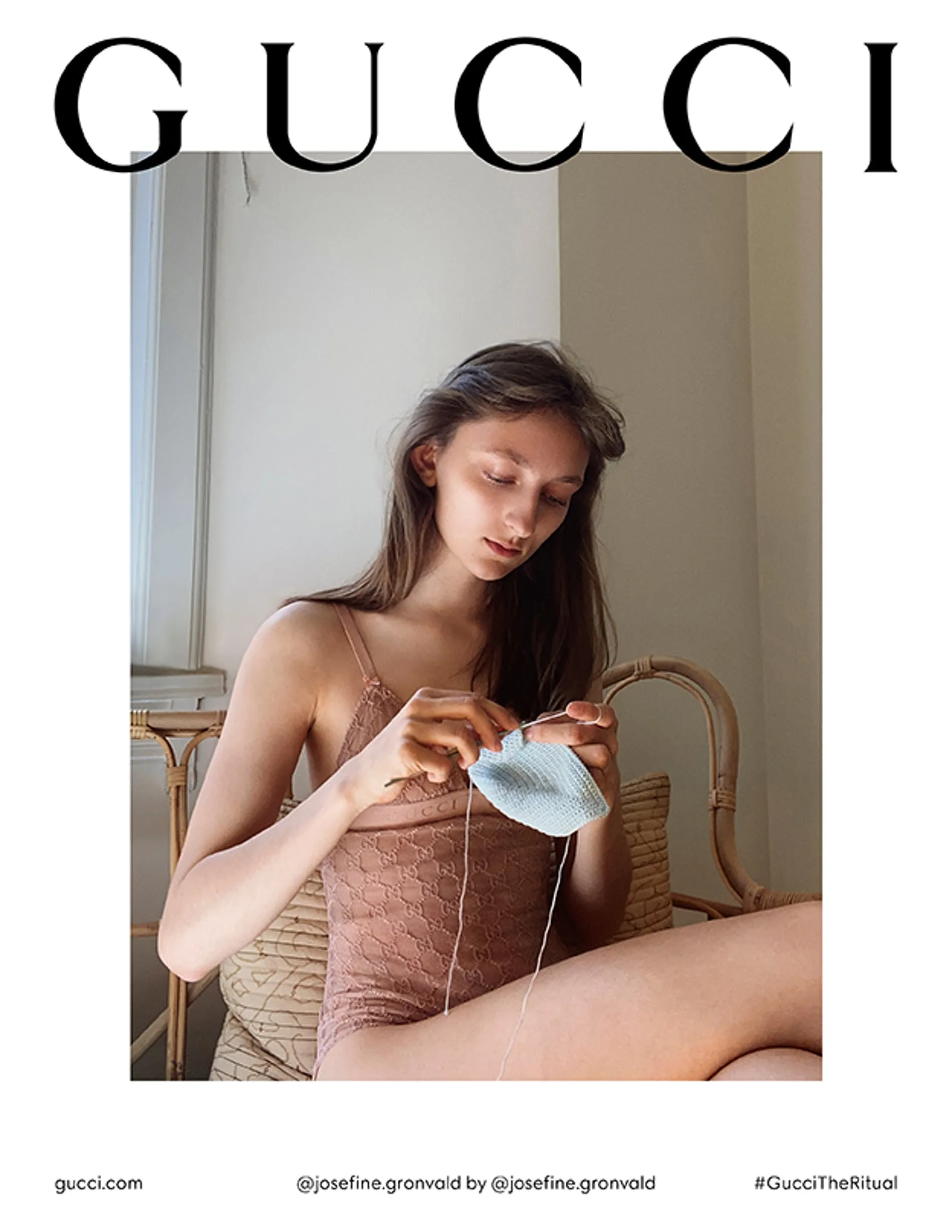 Les mannequins Gucci se shootent seuls pour la nouvelle collection - Camille Berna. Photo : D.r.