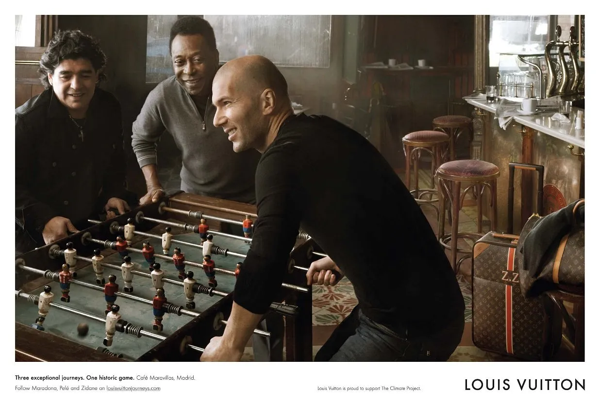 Quand Pelé, Zidane et Maradona posaient pour Vuitton : les secrets d’un cliché mythique - Ingrid Van Langhendonck, Photos Louis Vuitton