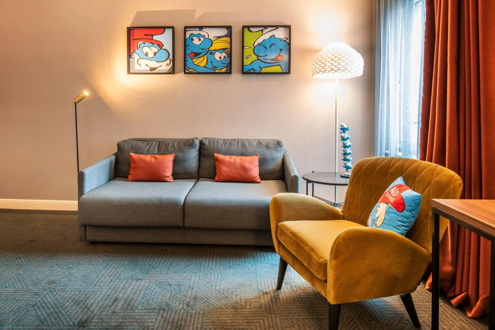 Bruxelles : Cet hôtel propose une nouvelle chambre dédiée aux Schtroumpfs - Par Camille Vernin, Image : D.r.