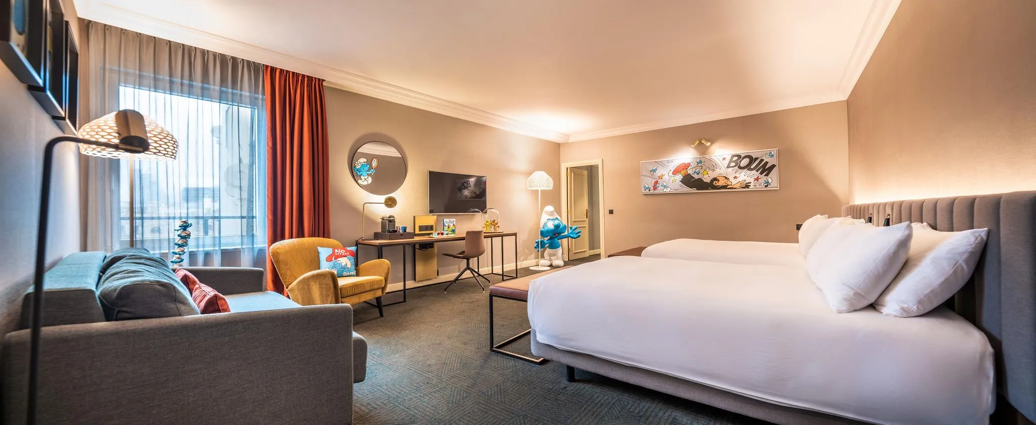 Bruxelles : Cet hôtel propose une nouvelle chambre dédiée aux Schtroumpfs - Par Camille Vernin, Image : D.r.