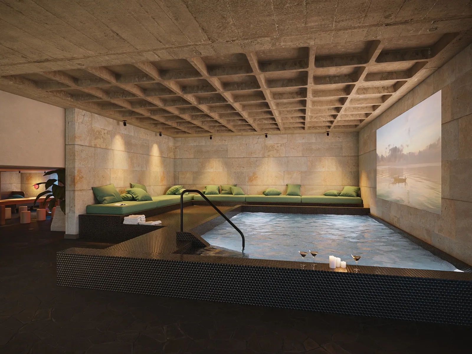 Une piscine et un rooftop avec vue sur toute la forêt de Soignes - Par Anissa Hezzaz. CréDit Photo : D.r