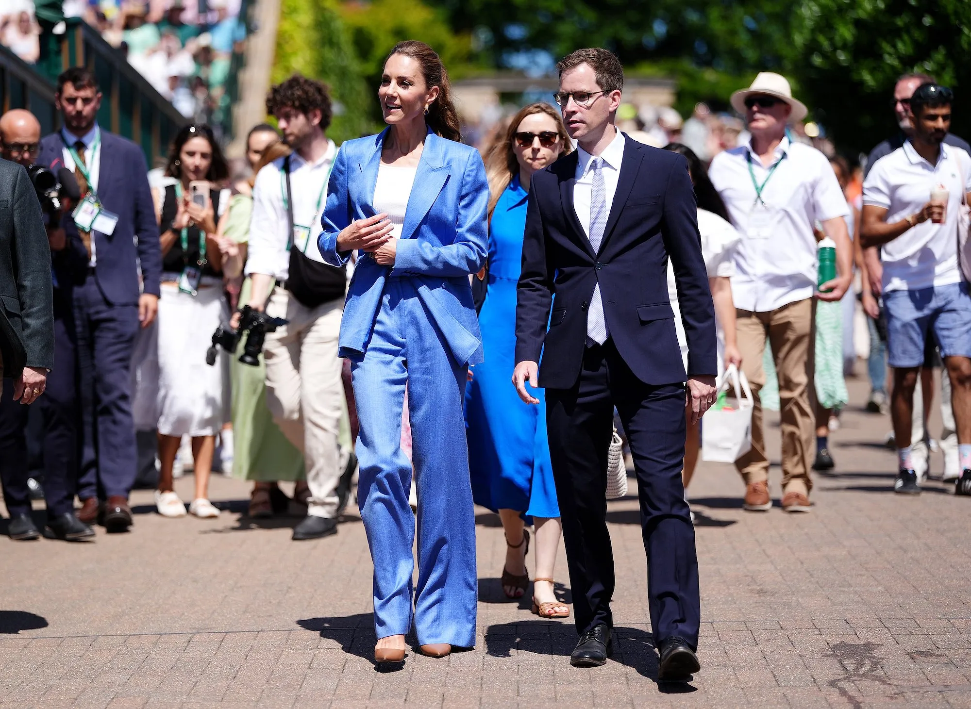 À Wimbledon, Kate Middleton rivalise d’élégance dans son tailleur bleu (photos) - Photo News/Adam Davy - Audrey Morard