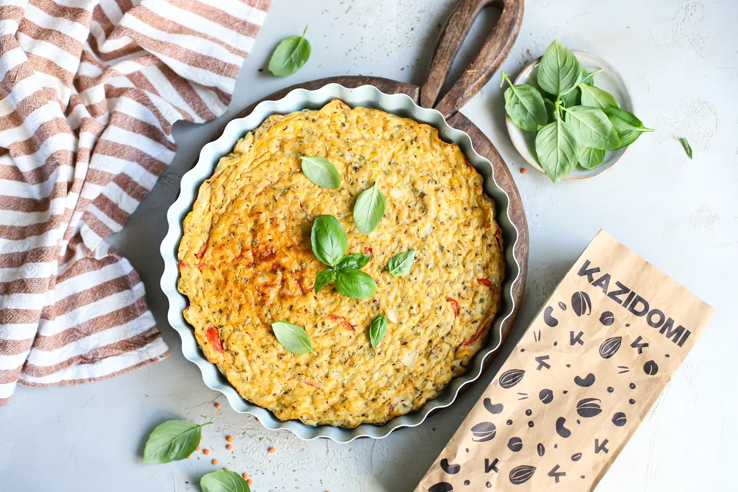 Recette : une tarte salée protéinée sans pâte - Kazidomi - La rédaction