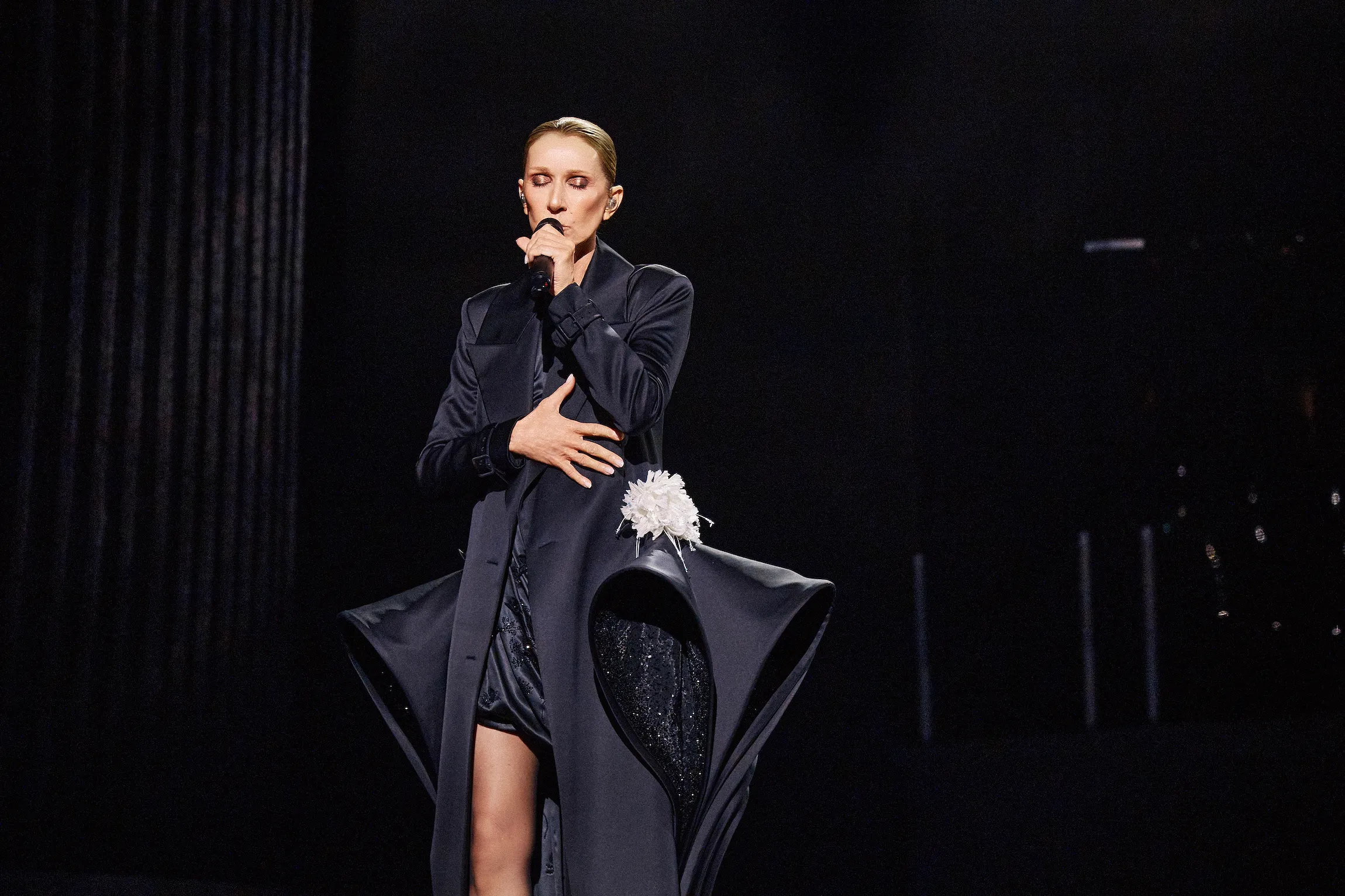 En concert à Paris, Céline Dion impressionne encore une fois dans une magnifique tenue noire Dior - Dior / Nicolas Gerardin - Audrey Morard