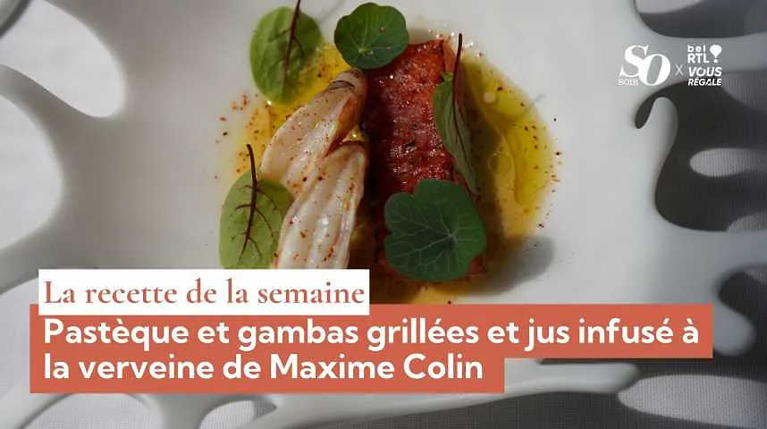 La recette de la semaine : pastèque et gambas grillées et jus infusé à la verveine de Maxime Colin - La recette de la semaine : pastèque et gambas grillées et jus infusé à la verveine de Maxime Colin