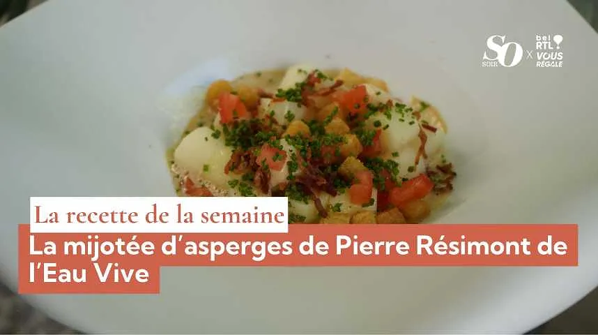La recette de la semaine : la mijotée d’asperges de Pierre Résimont de l’Eau Vive - La recette de la semaine : la mijotée d’asperges de Pierre Résimont de l’Eau Vive