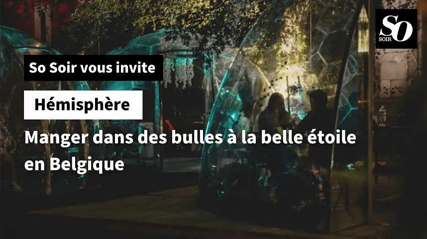 Manger dans des bulles à la belle étoile en Belgique