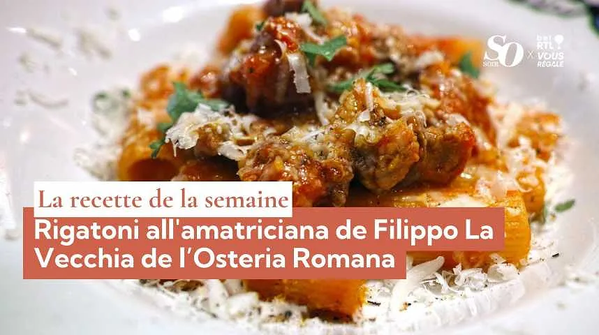 La recette de la semaine : Les rigatoni all'amatriciana de Filippo La Vecchia de l’Osteria Romana - La recette de la semaine : Les rigatoni all'amatriciana de Filippo La Vecchia de l’Osteria Romana
